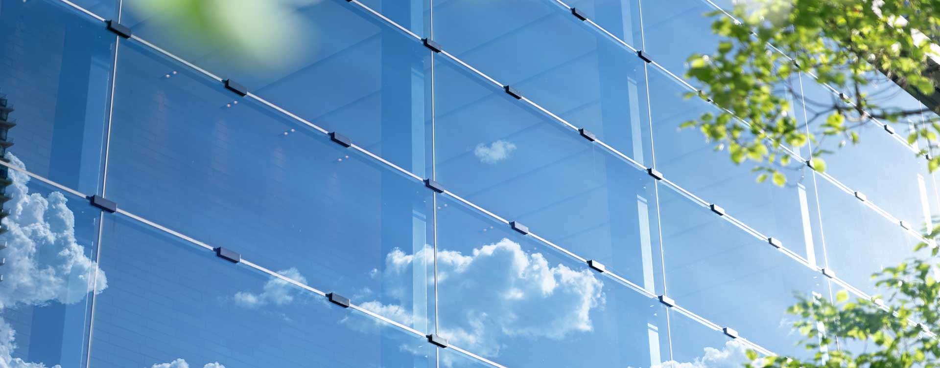 Modern glass building
